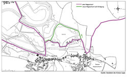 Karte Umlegung Weserradweg