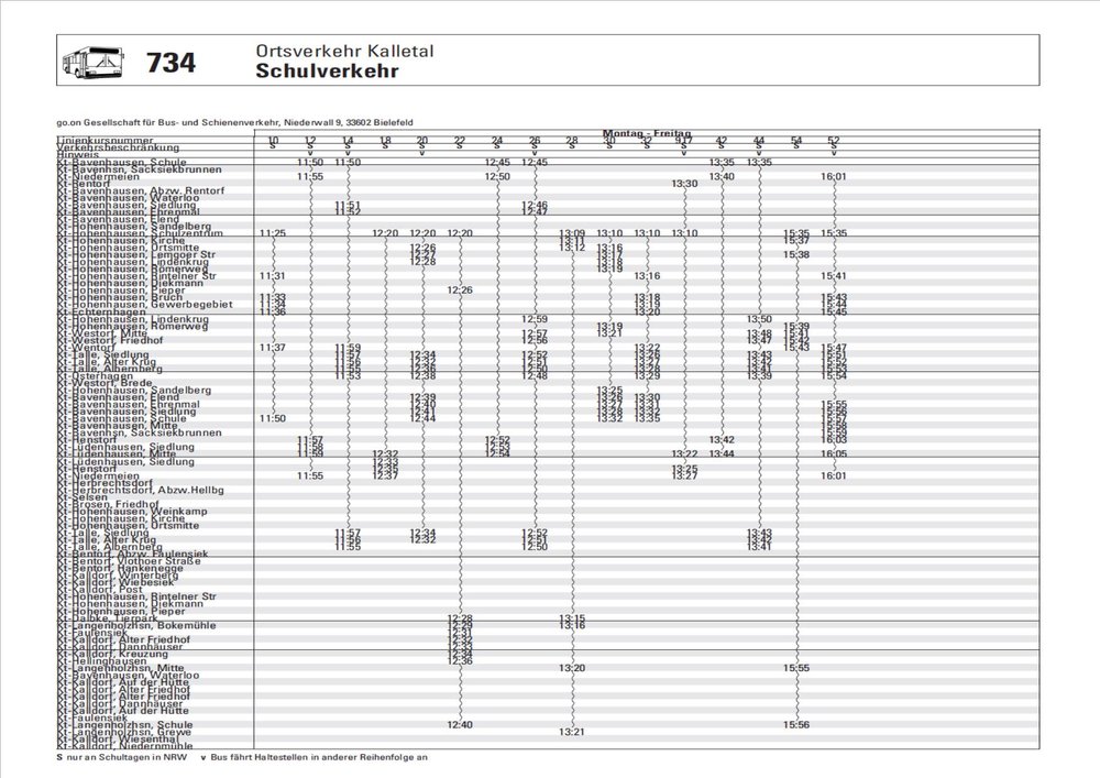 734 Schulverkehr