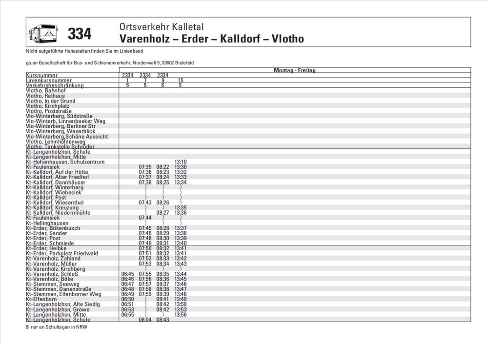 334 Varenholz - Erder - Kalldorf - Vlotho