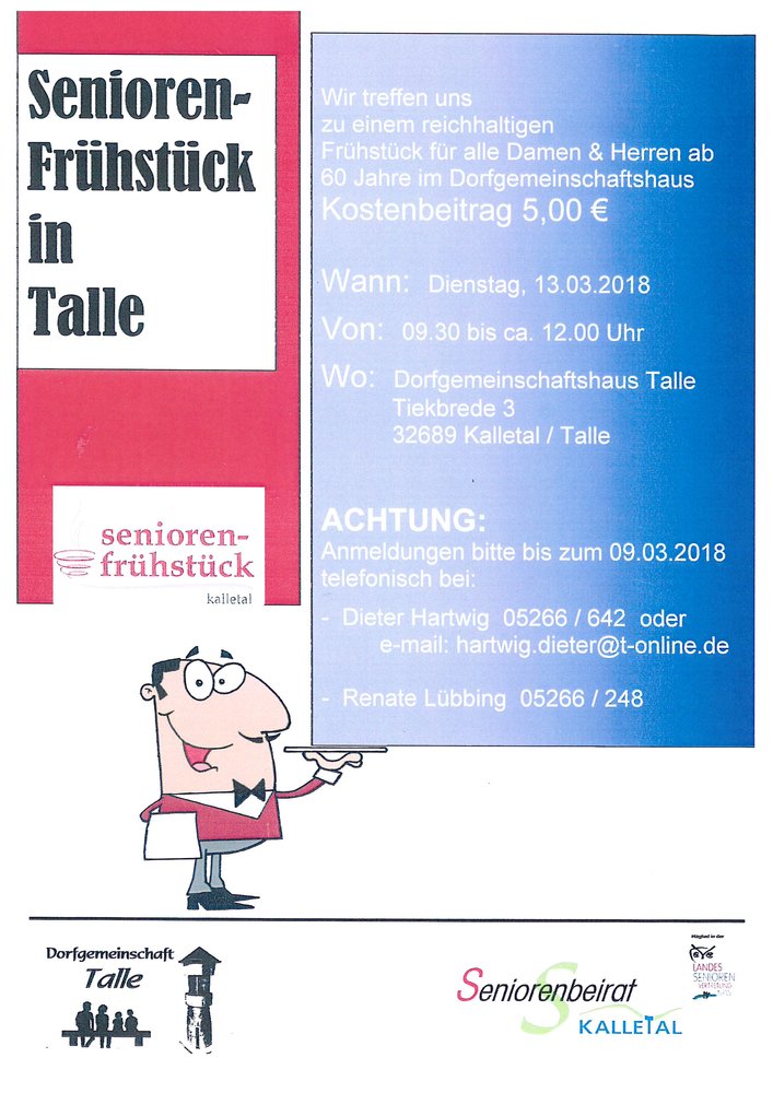 Senioren-Frühstück in Talle