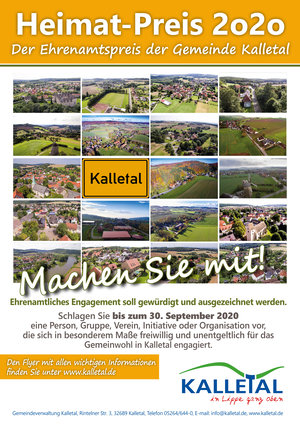 Plakat Heimatpreis 2020