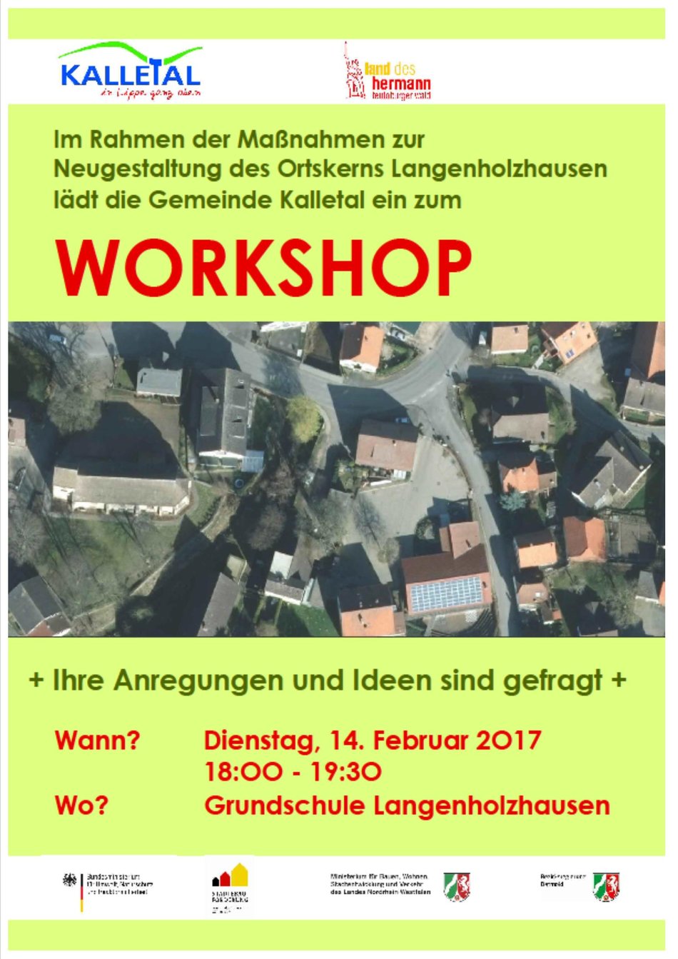 Neugestaltung Ortskern Langenholzhausen - Plakat