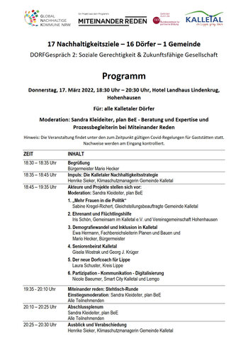 DorfGespräch 2_Programm DorfGespräch 2_Programm