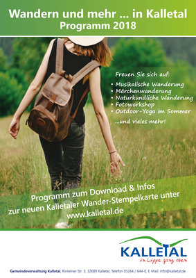 Plakat Wanderprogramm 2018