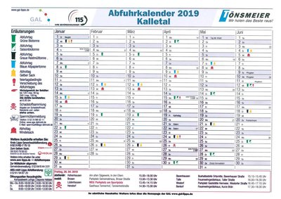 Abfuhrkalender 2019