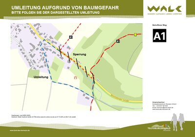 Schild Umleitung Lüdenhausen