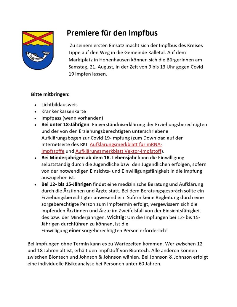 Premiere für den Impfbus