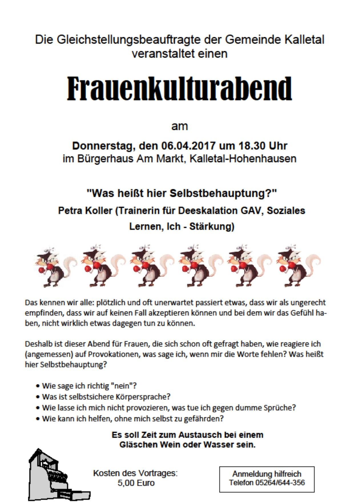 Frauenkulturabend am 06. April 2017