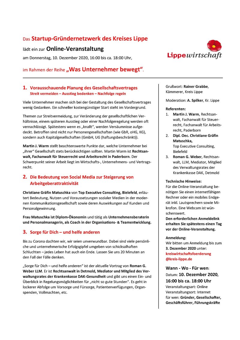 Was Unternehmer bewegt II